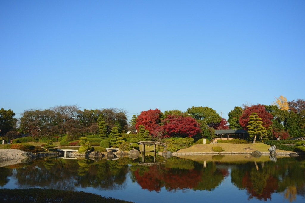 日本庭園　紅葉