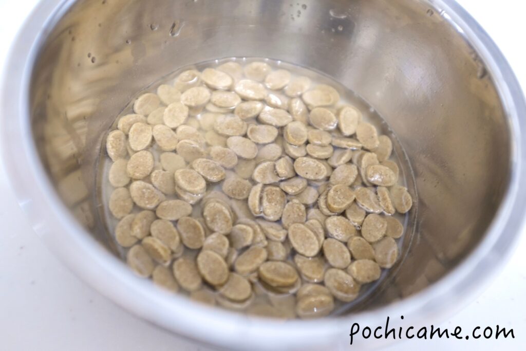 ミシュワン ぬるま湯でふやかす