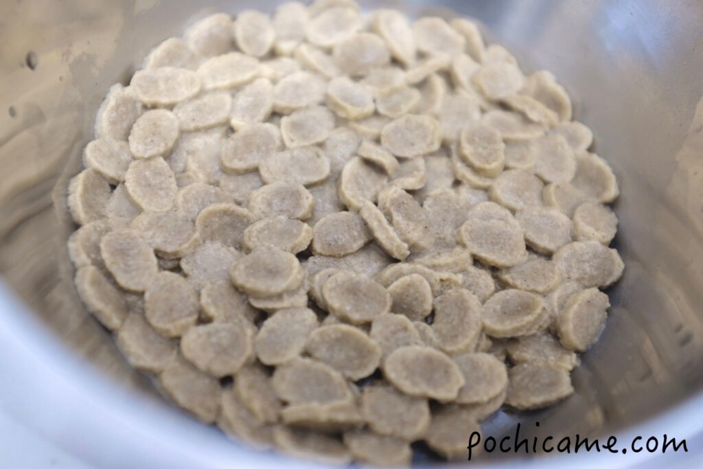 ミシュワン ぬるま湯で30分ふやかす